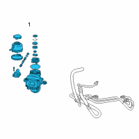 OEM Toyota MR2 Spyder Power Steering Pump Diagram - 44310-17060