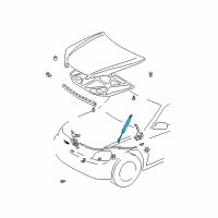 OEM Toyota Camry Support Cylinder Diagram - 53440-AA011