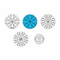 OEM Toyota Corolla Wheel Cover Diagram - 42602-02360