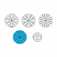 OEM Toyota Corolla Wheel Cover Diagram - 42602-02520