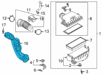 OEM Toyota Venza Air Inlet Duct Diagram - 17750-F0080