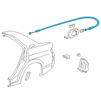 OEM Toyota Prius Cable Sub-Assy, Fuel Lid Lock Control Diagram - 77035-47020