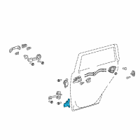 OEM Toyota Camry Lower Hinge Diagram - 68780-52031