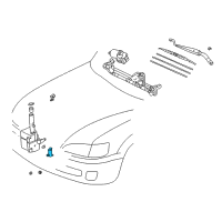 OEM Toyota Tercel Front Washer Pump Diagram - 85330-33020