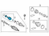 OEM Toyota Avalon Inner Joint Diagram - 43404-06040
