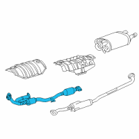 OEM Toyota Camry Converter & Pipe Diagram - 17410-0A370