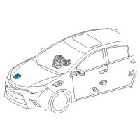 OEM Toyota Corolla Front Sensor Diagram - 89173-09881