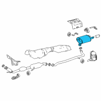 OEM Toyota Camry Muffler Diagram - 17430-F0010