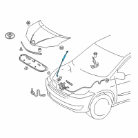 OEM Toyota Sienna Support Rod Diagram - 53440-08021