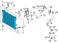 OEM Toyota Venza Radiator Assembly Diagram - 16400-25141