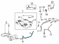 OEM Toyota Camry Tank Strap Diagram - 77601-06210