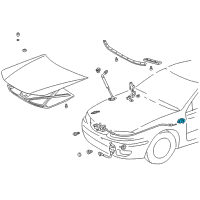 OEM Toyota Sienna Release Handle Diagram - 53601-AA010-C0