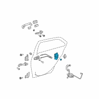 OEM Toyota Yaris Lock Assembly Diagram - 69050-52220