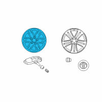 OEM Toyota Highlander Wheel, Alloy Diagram - 42611-48500