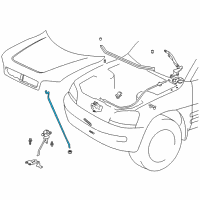OEM Toyota RAV4 Support Rod Diagram - 53451-42020