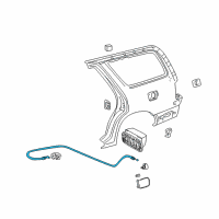 OEM Toyota 4Runner Cable Sub-Assy, Fuel Lid Lock Control Diagram - 77035-35090