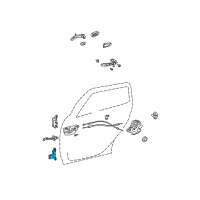 OEM Toyota RAV4 Lower Hinge Diagram - 68770-02050