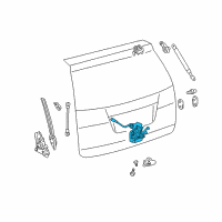 OEM Toyota Sienna Lock Assembly Diagram - 69110-08050