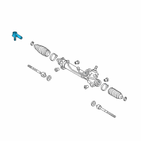 OEM Toyota Outer Tie Rod Diagram - 45460-09040