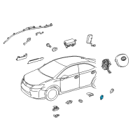 OEM Toyota Prius V Side Sensor Diagram - 89831-06060