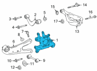 OEM Toyota Highlander Knuckle Diagram - 42304-0E090