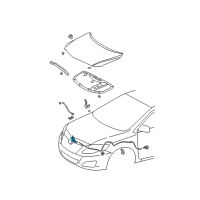 OEM Toyota Corolla Latch Assembly Diagram - 53510-12A61