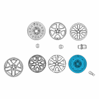 OEM Toyota Sienna Spare Wheel Diagram - 42611-06060