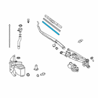OEM Toyota Blade Assembly Refill Diagram - 85214-08050