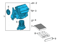 OEM Toyota Prius Prime Case Assembly Diagram - 87130-42470