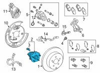 OEM Toyota Sienna Hub & Bearing Diagram - 42410-0E031