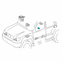 OEM Toyota Land Cruiser Rear Sensor Diagram - 89837-60030