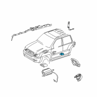 OEM Toyota FJ Cruiser Side Sensor Diagram - 89831-35011