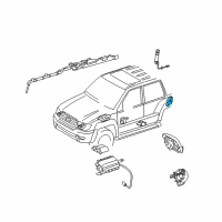 OEM Toyota FJ Cruiser Side Sensor Diagram - 89831-35020