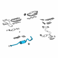 OEM Toyota Muffler & Pipe Diagram - 17430-0P030