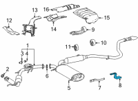 OEM Toyota Sienna Hanger Diagram - 17577-F0080