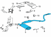 OEM Toyota Sienna Muffler & Pipe Diagram - 17430-F0321