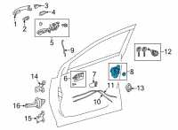 OEM Toyota Camry Lock Assembly Diagram - 69040-02440