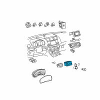 OEM Toyota Highlander Seat Heat Switch Diagram - 84751-0E040