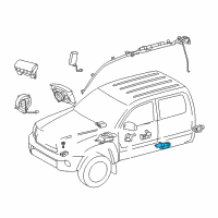 OEM Toyota Corolla Side Sensor Diagram - 89831-02040