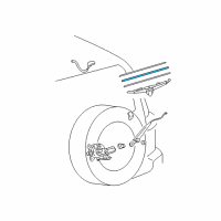 OEM Toyota FJ Cruiser Wiper Blade Refill Diagram - 85214-35070