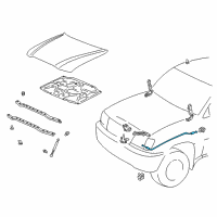 OEM Toyota Land Cruiser Release Cable Diagram - 53630-60060