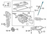 OEM Toyota Sienna Dipstick Diagram - 15301-F0010