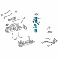 OEM Toyota 4Runner Fuel Pump Assembly Diagram - 77020-35151