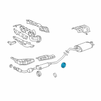 OEM Toyota Matrix Muffler & Pipe Hanger Diagram - 17565-0D050