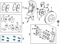 OEM Toyota Sienna Hardware Kit Diagram - 04947-0E010