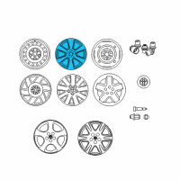 OEM Toyota Corolla Wheel, Alloy Diagram - 42611-AB011