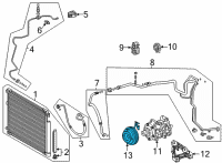 OEM Toyota Sienna Clutch Pulley Diagram - 88410-0N010