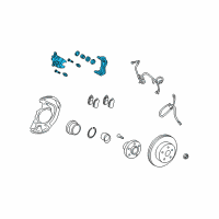 OEM Toyota Sienna Caliper Assembly Diagram - 47730-0E031