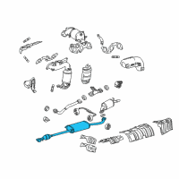OEM Toyota Muffler & Pipe Diagram - 17420-20420