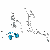 OEM Toyota FJ Cruiser Power Steering Pump Diagram - 44310-35750